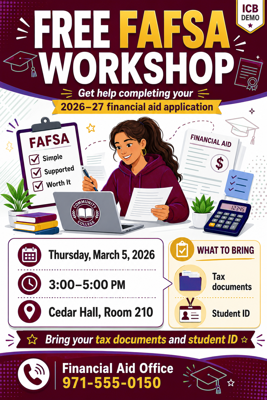 Free FAFSA workshop, March 5, 2026